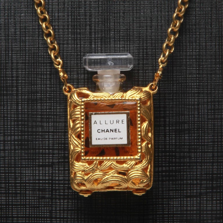 Vintage Chanel 'Allure' Eau De Parfum Mini Perfume Bottle Necklace at ...