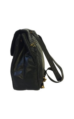 Vintage Chanel Backpack Caviar Leather with gold hardware
