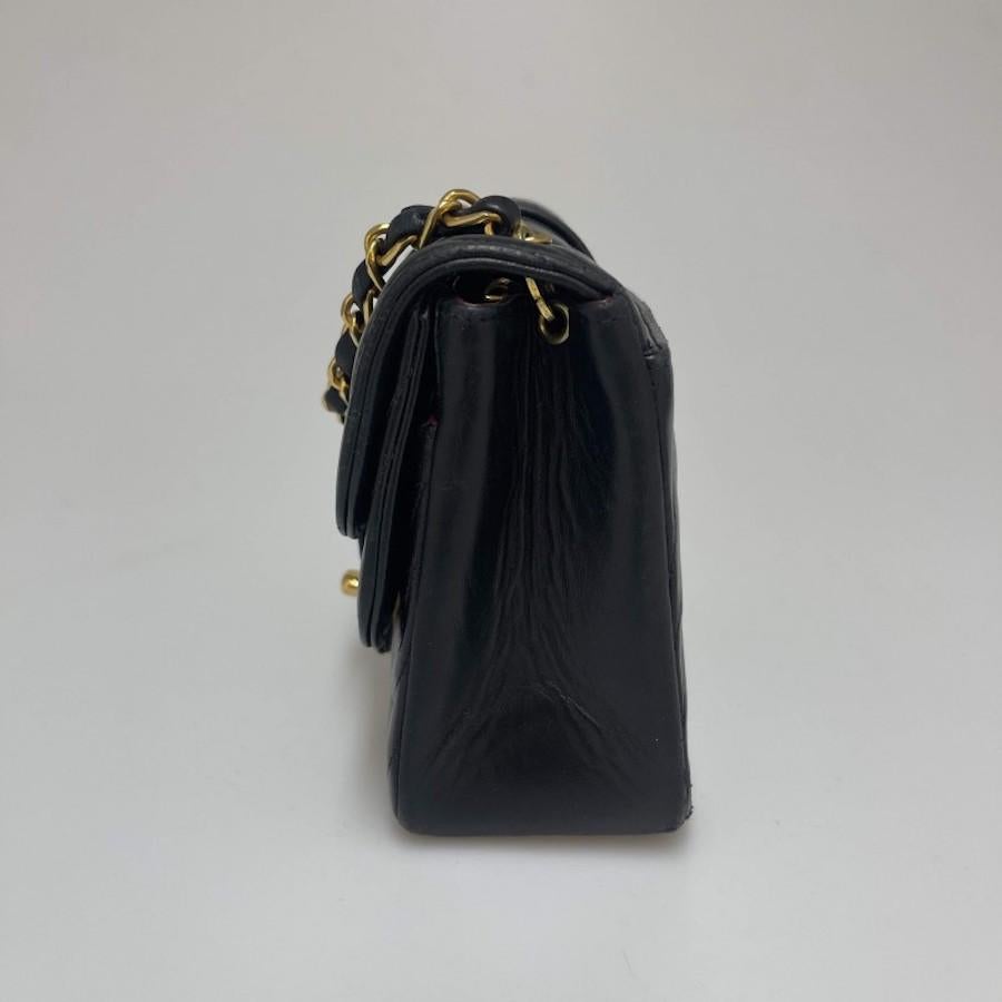 Black Vintage CHANEL bag black leather