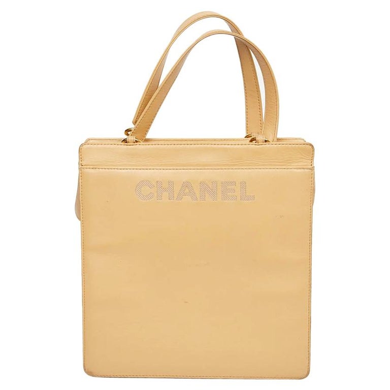 CHANEL beige monogram travel line tote bag - VALOIS VINTAGE PARIS