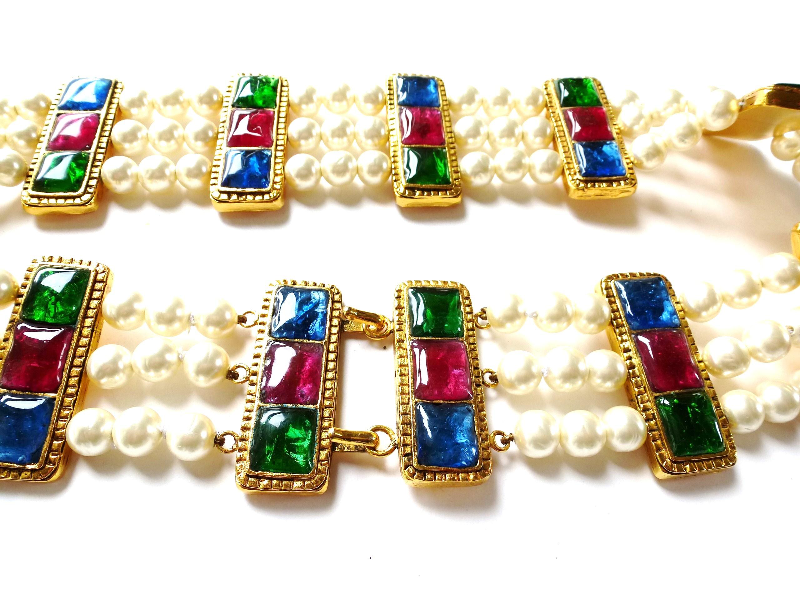 Vintage Chanel belt made by Robert Goossens and House of Gripoix 24 k. golld pl In Excellent Condition For Sale In Stuttgart, DE