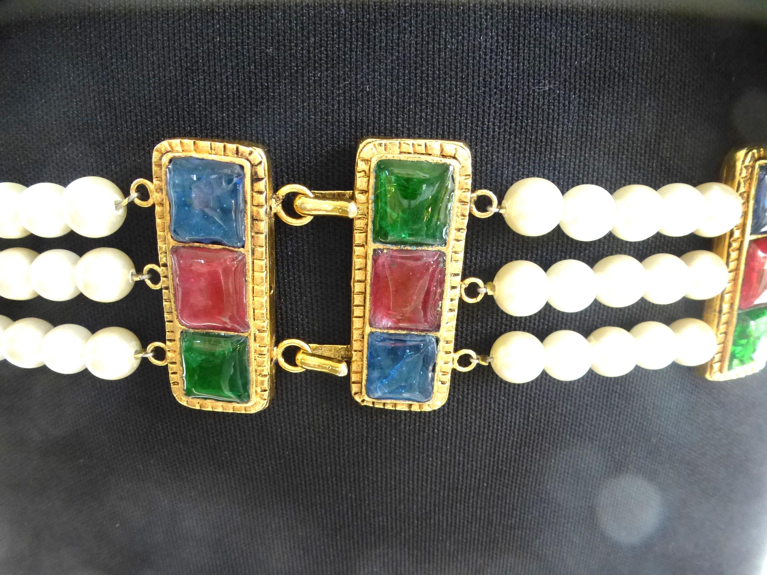 Women's Vintage Chanel belt made by Robert Goossens and House of Gripoix 24 k. golld pl For Sale