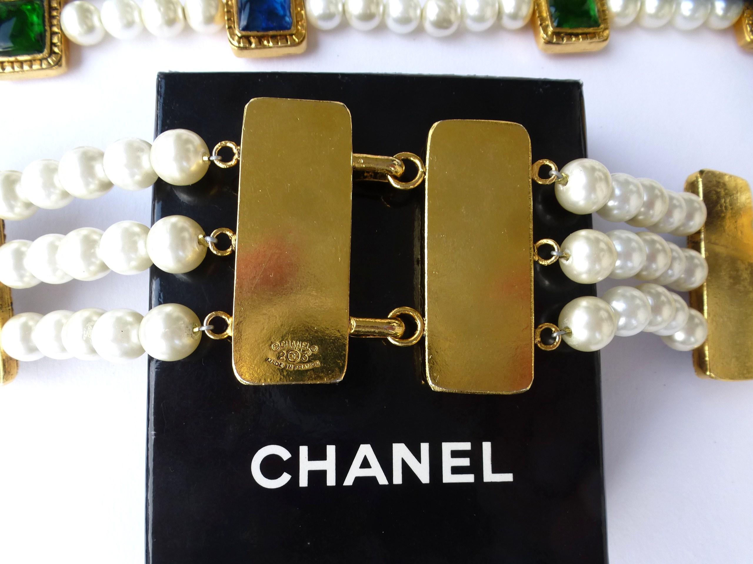 Ceinture Chanel vintage fabriquée par Robert Goossens et House of Gripoix 24 k. golld pl  en vente 1