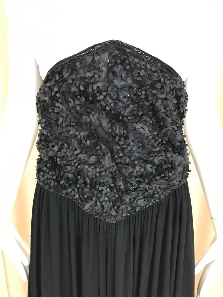 chanel maxi black dress