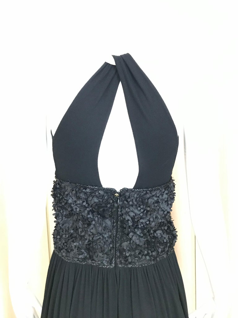 Vintage Chanel Black and White Halter Maxi Dress For Sale at 1stDibs |  white halter long dress, chanel black dress, maxi chanel dress