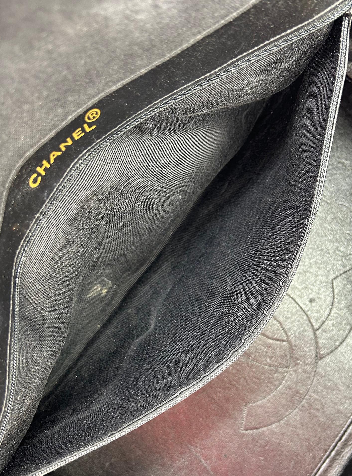 Vintage Chanel Black Canvas Grand Shopper Tote For Sale 10