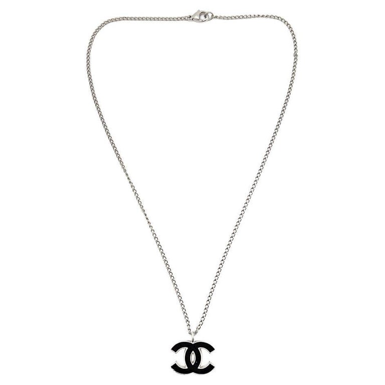 Authentic Chanel Gold/Champagne Strass Crystal CC Logo Pendant