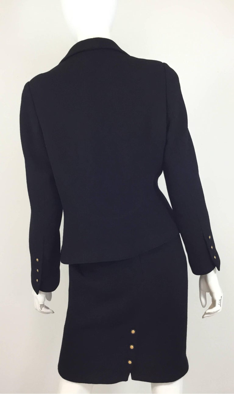 Vintage Chanel Black Jacket and Skirt Suit Set 1996 A Collection at ...