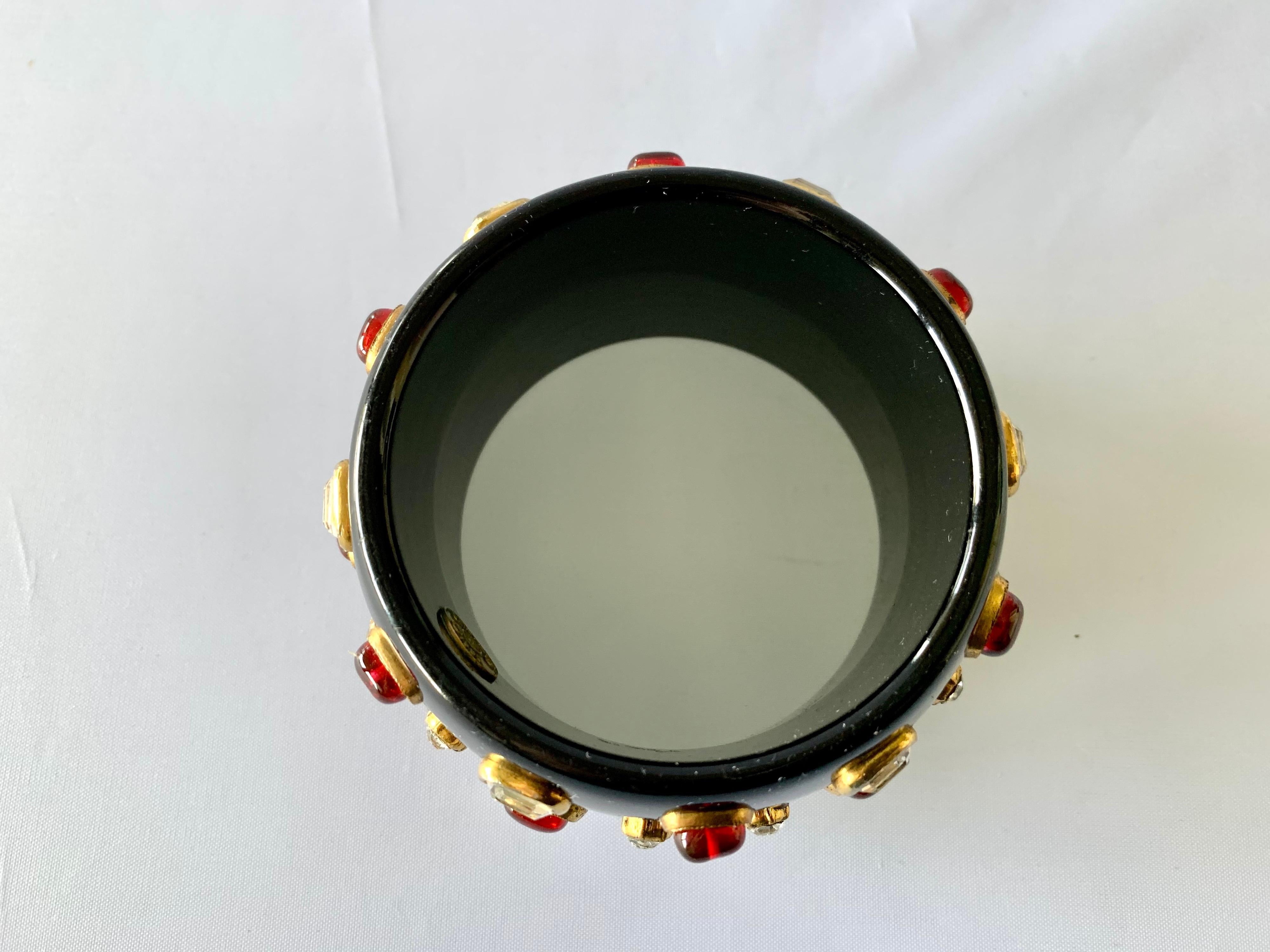 chanel black bangle bracelet