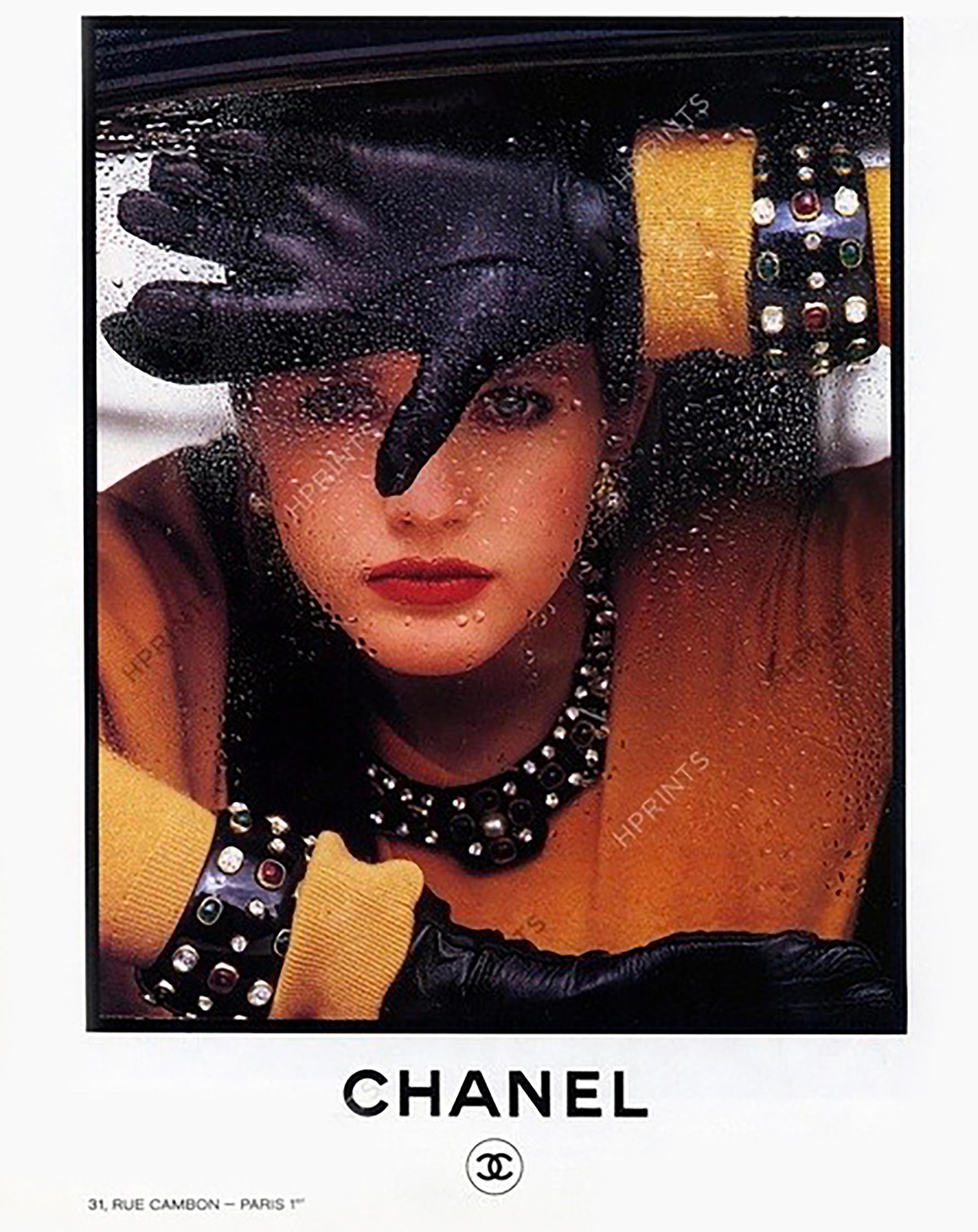 Vintage Chanel Black Jeweled Statement Necklace  2