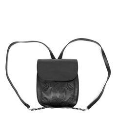 Vintage Chanel Black Lambskin CC Mark Backpack