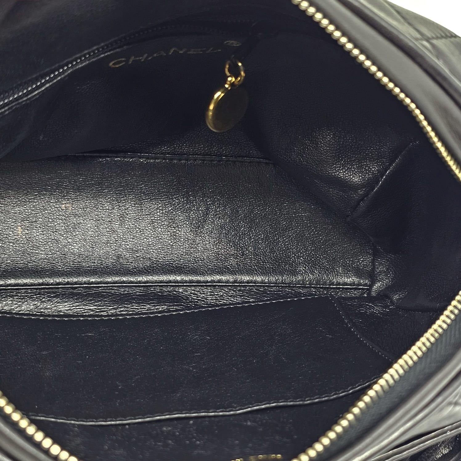 Vintage Chanel Black Lambskin Mini Camera Bag 2