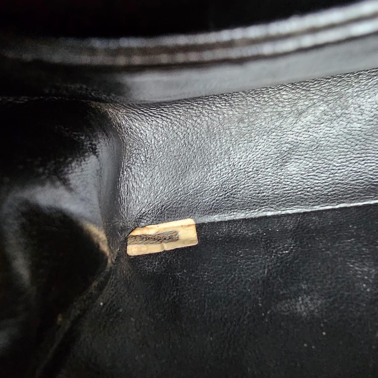 Vintage Chanel Black Lambskin Quilted Mini Flap Bag en vente 12