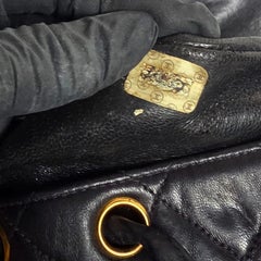 Vintage Chanel Black Lambskin Small Duma Backpack