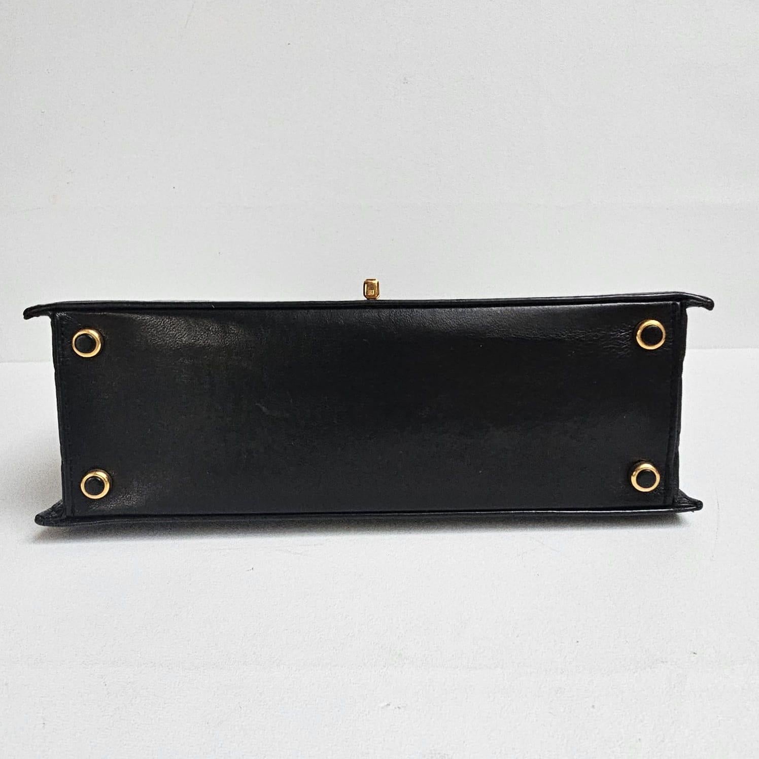 Vintage Chanel Black Lambskin Trapezoid Reissue Shoulder Bag For Sale 6