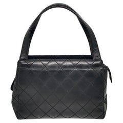 Vintage Chanel Black Mini Stitch Quilted Tote Bag