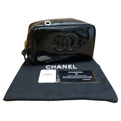 Chanel Cosmetic Pouch - 21 For Sale on 1stDibs  chanel toiletry, chanel  makeup bag, chanel vintage cosmetic bag