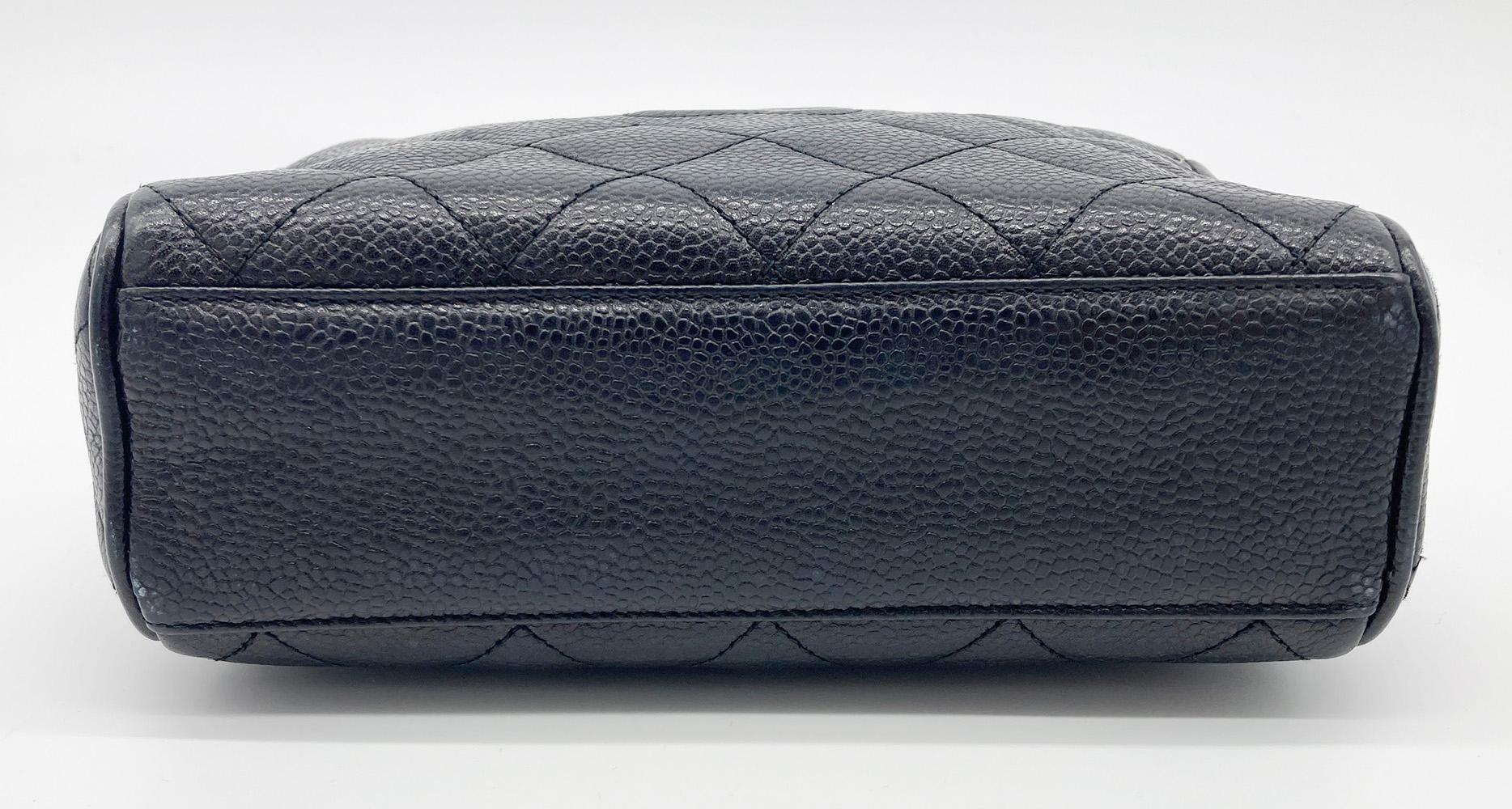 Vintage Chanel Black Quilted Caviar Camera Bag at 1stDibs | chanel ...