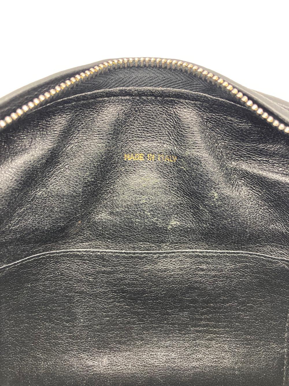 Vintage Chanel Black Quilted Caviar Camera Bag 2