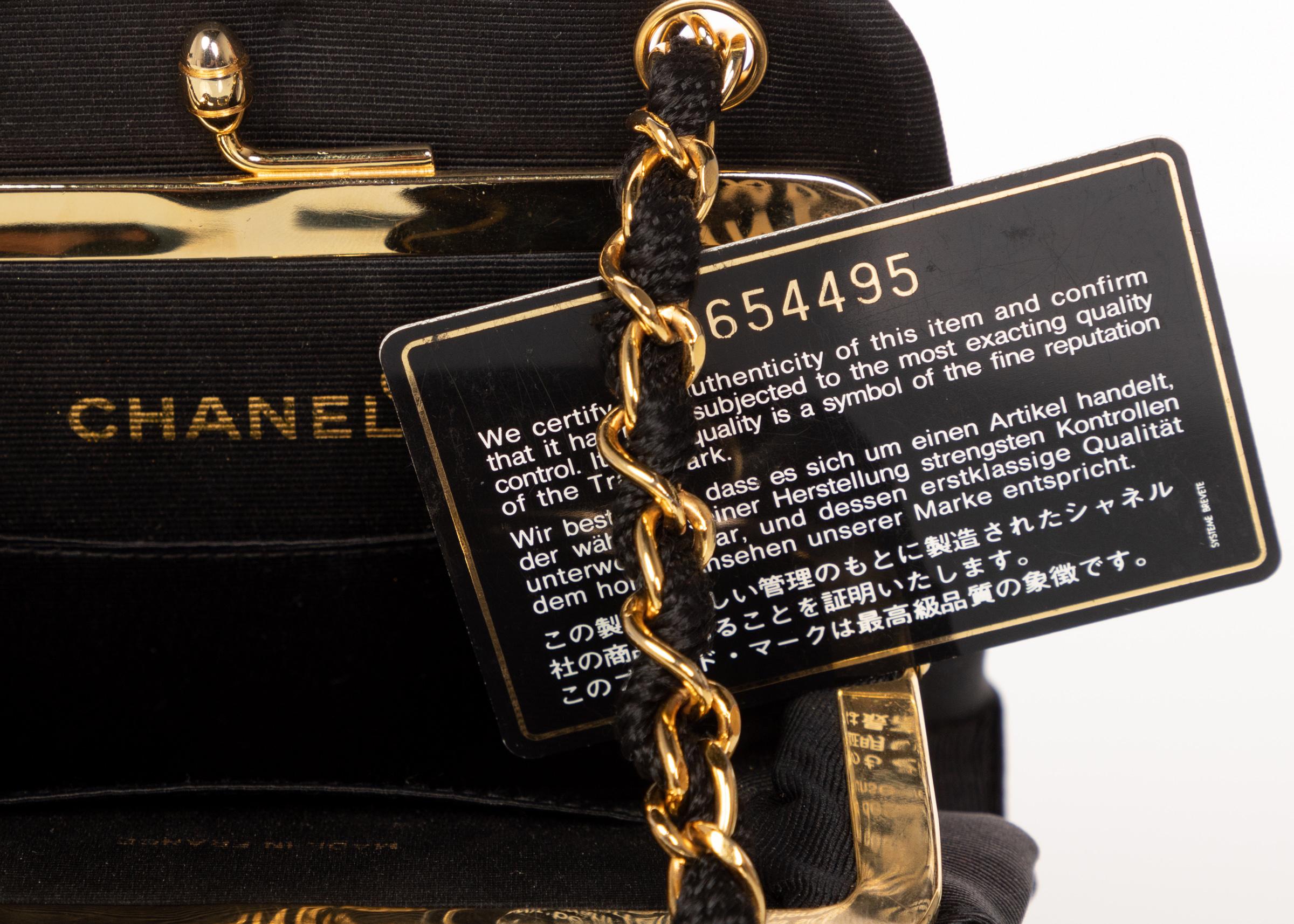 Women's Vintage Chanel Black Quilted Gold Chain Bag