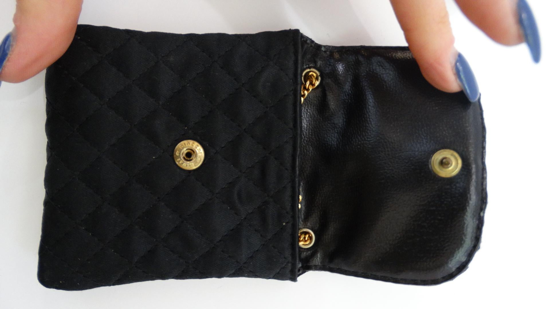 Chanel Black Satin Mini Necklace Bag  2