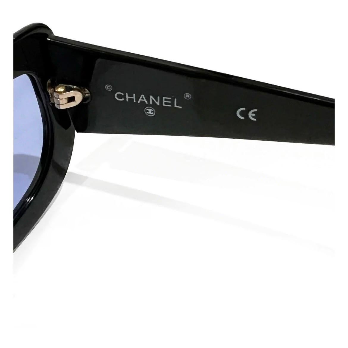 Vintage Chanel Black Sunglasses FW1995 For Sale 1