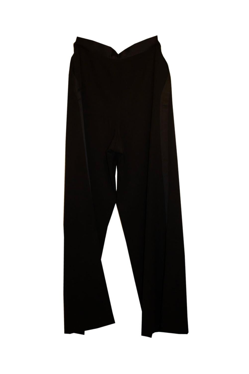 Vintage Chanel Black Tuxedo Pants /Trousers For Sale 2