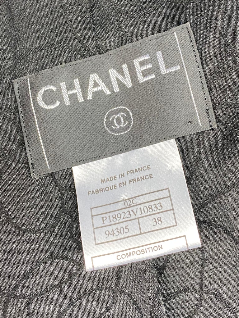 Vintage Chanel Black Tweed Blaze Jacket Size 38 For Sale at 1stDibs ...