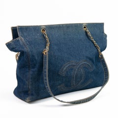Vintage Chanel Denim Bleu CC Shoulder Bag