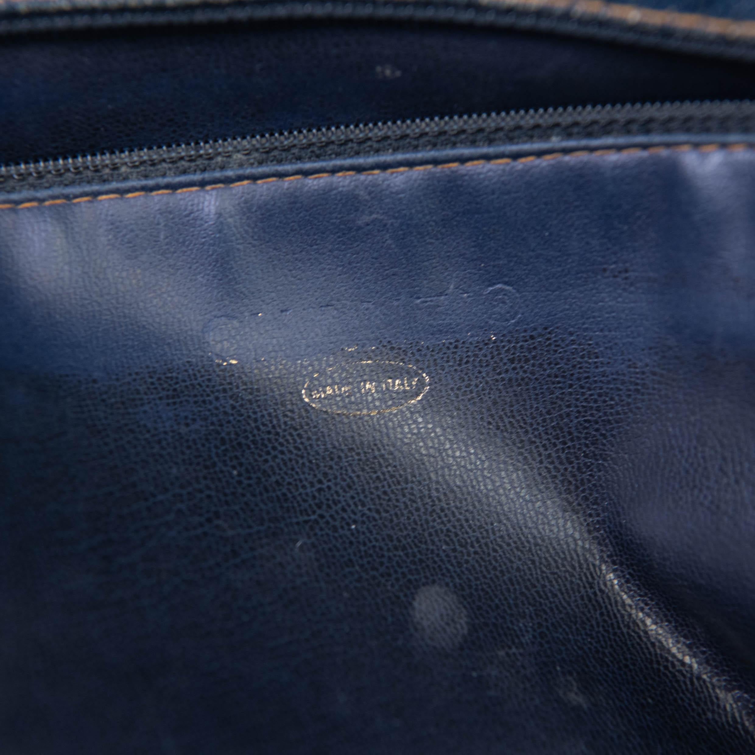 Vintage Chanel Blue Denim CC Shoulder Bag 4