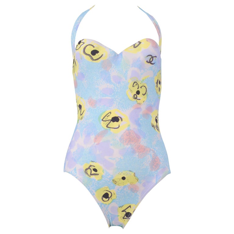 Chanel 2010s One Piece Tropical Floral Swimsuit · INTO