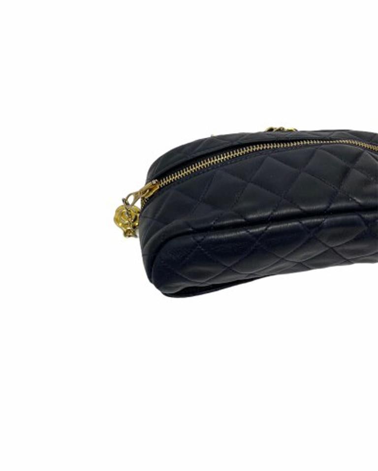 Women's Vintage Chanel Blue Leather Belt Bag 