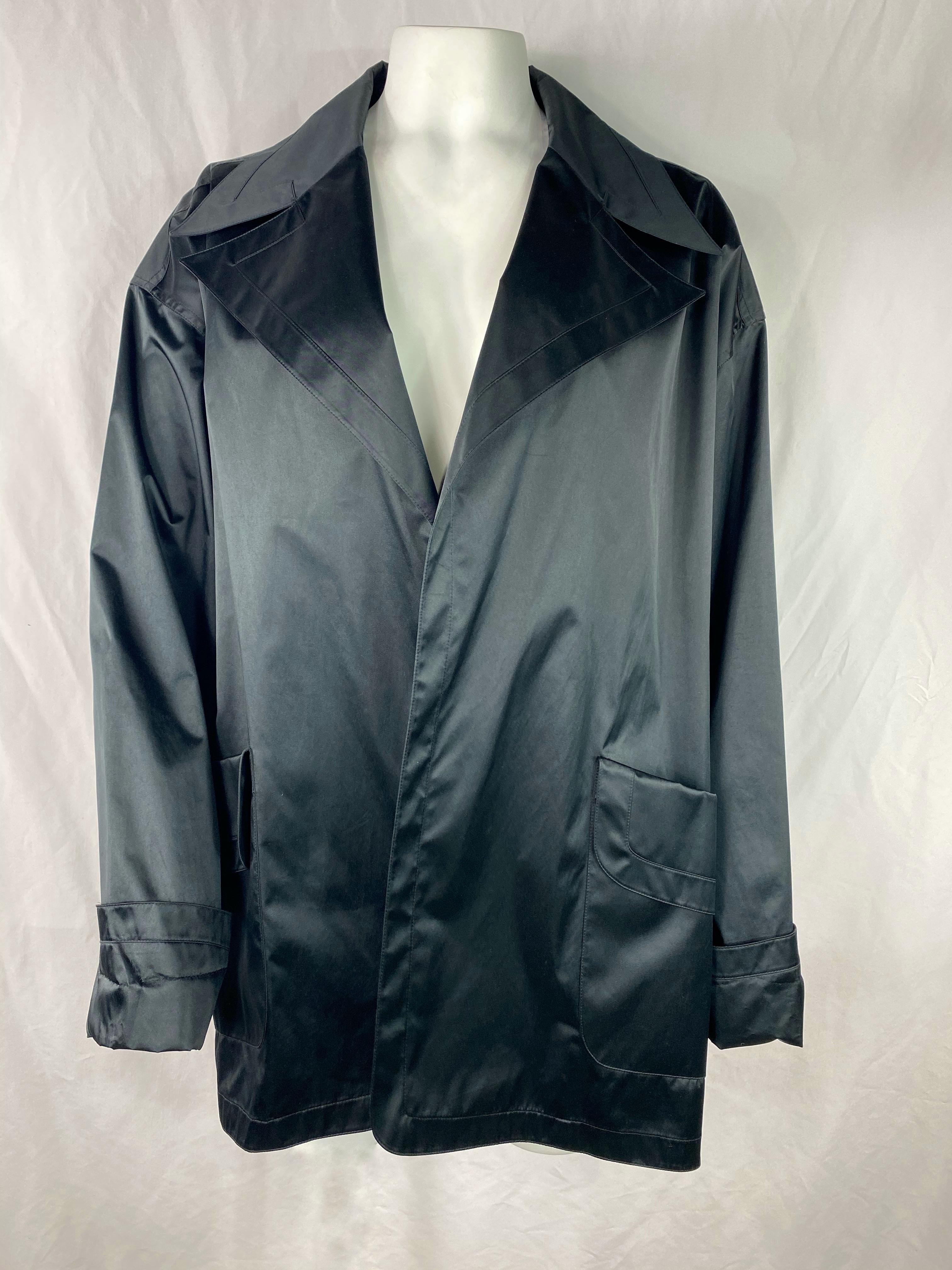 Vintage Chanel Boutique Navy Rain Coat Jacket For Sale 3