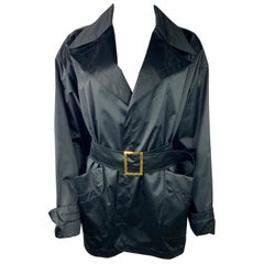Vintage Chanel Boutique Navy Rain Coat Jacket