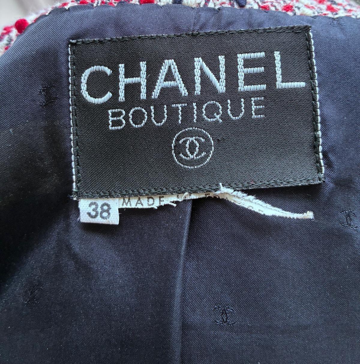 Vintage Chanel Boutique Tweed Skirt Suit For Sale 1