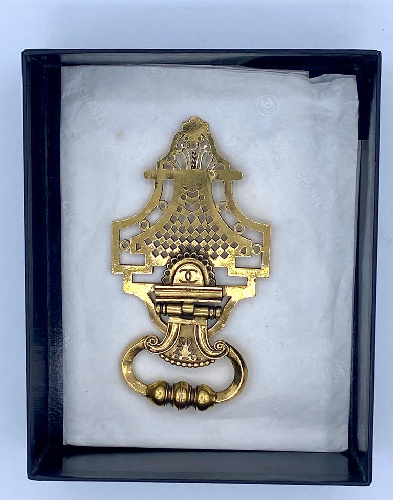 Broche Vintage Fleur Métal Doré Brillant/mat - Modèle A8, Occasion