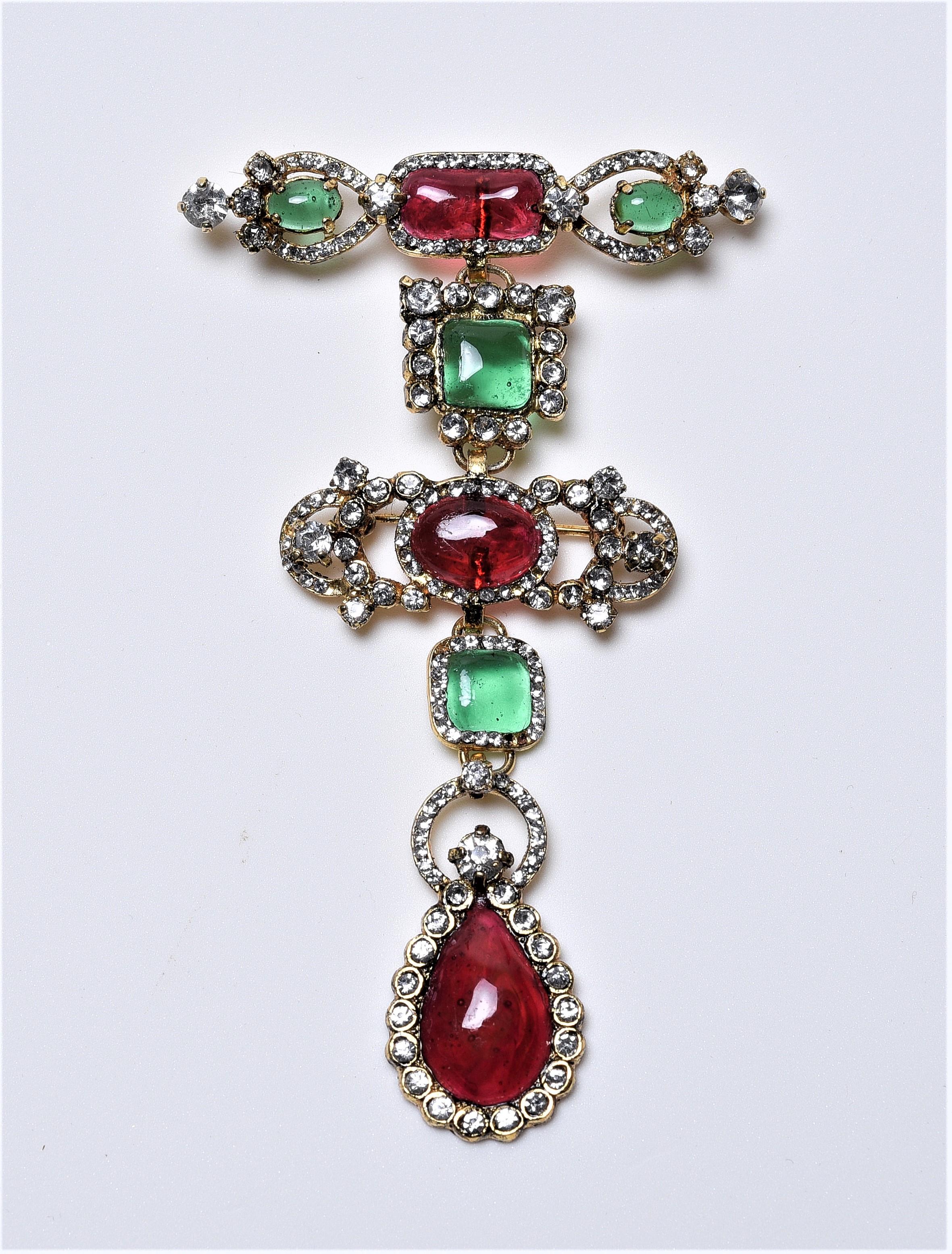 Chanel-Brosche „Regency“, entworfen von Coco Chanel  1955 vergoldet Damen im Angebot