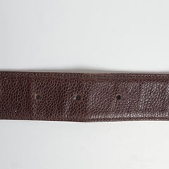 Vintage Chanel Brown Caviar Leather CC Belt