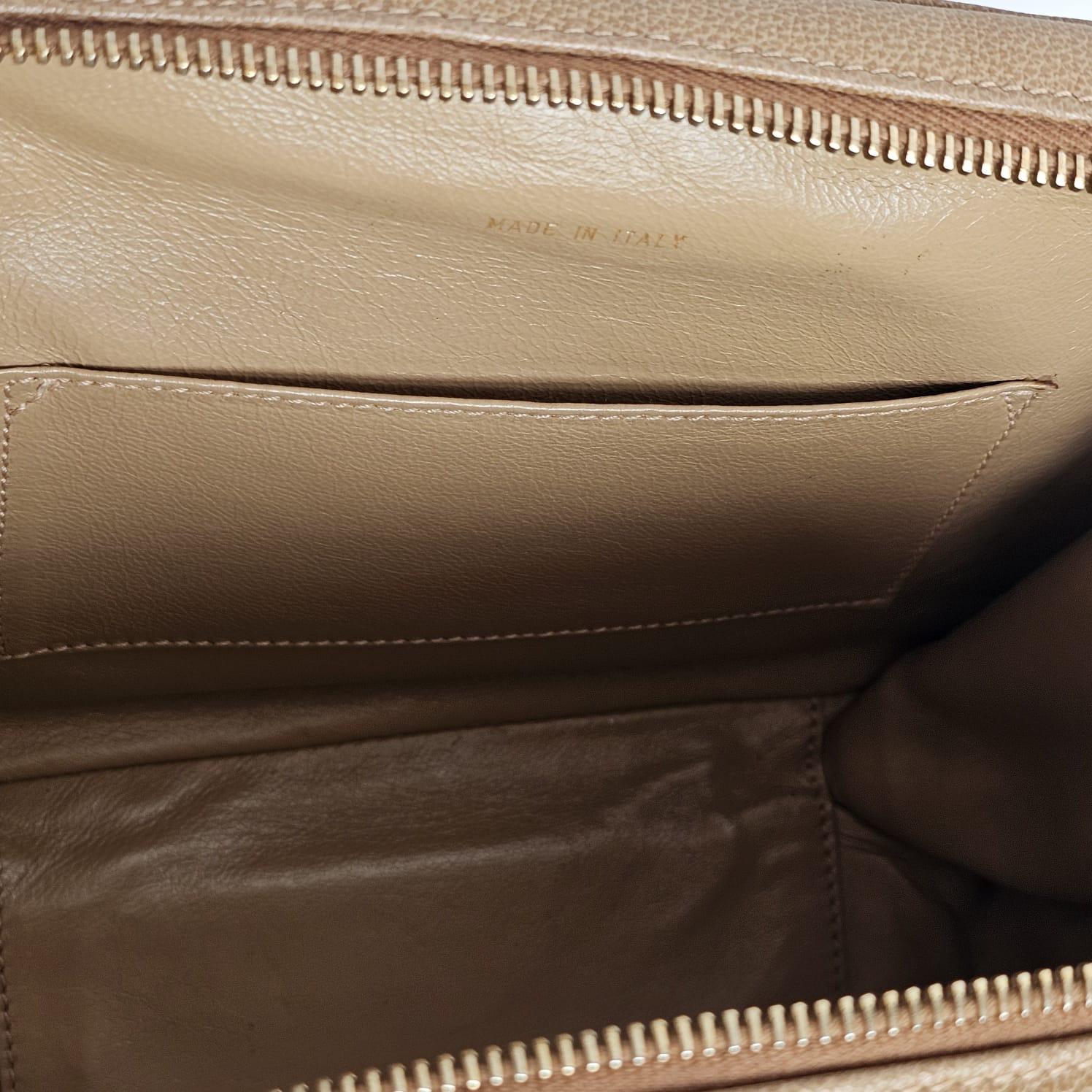 Vintage Chanel Brown Caviar Small Top Handle Zip Bag 13