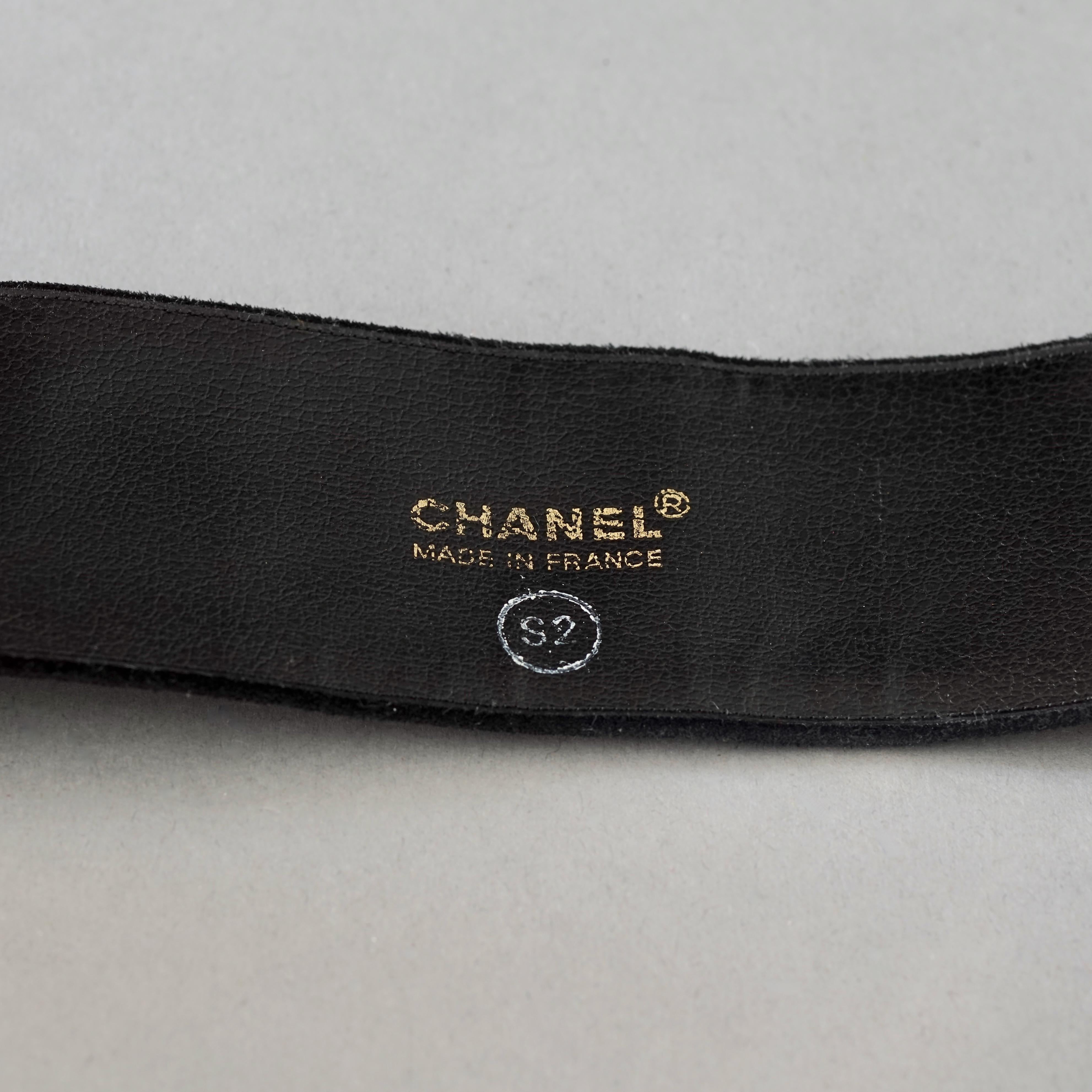Vintage CHANEL by CASTELLANE Gripoix Pearl Gilt Rope Buckle Leather Belt For Sale 5