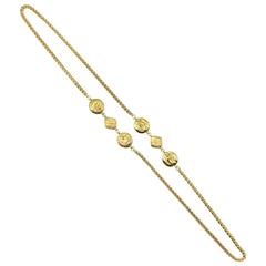 Vintage Chanel by Lagerfeld 'Codes of the House' Statement Rope Necklace 1980s