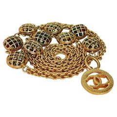 Vintage Chanel Caged Bead Chain Belt