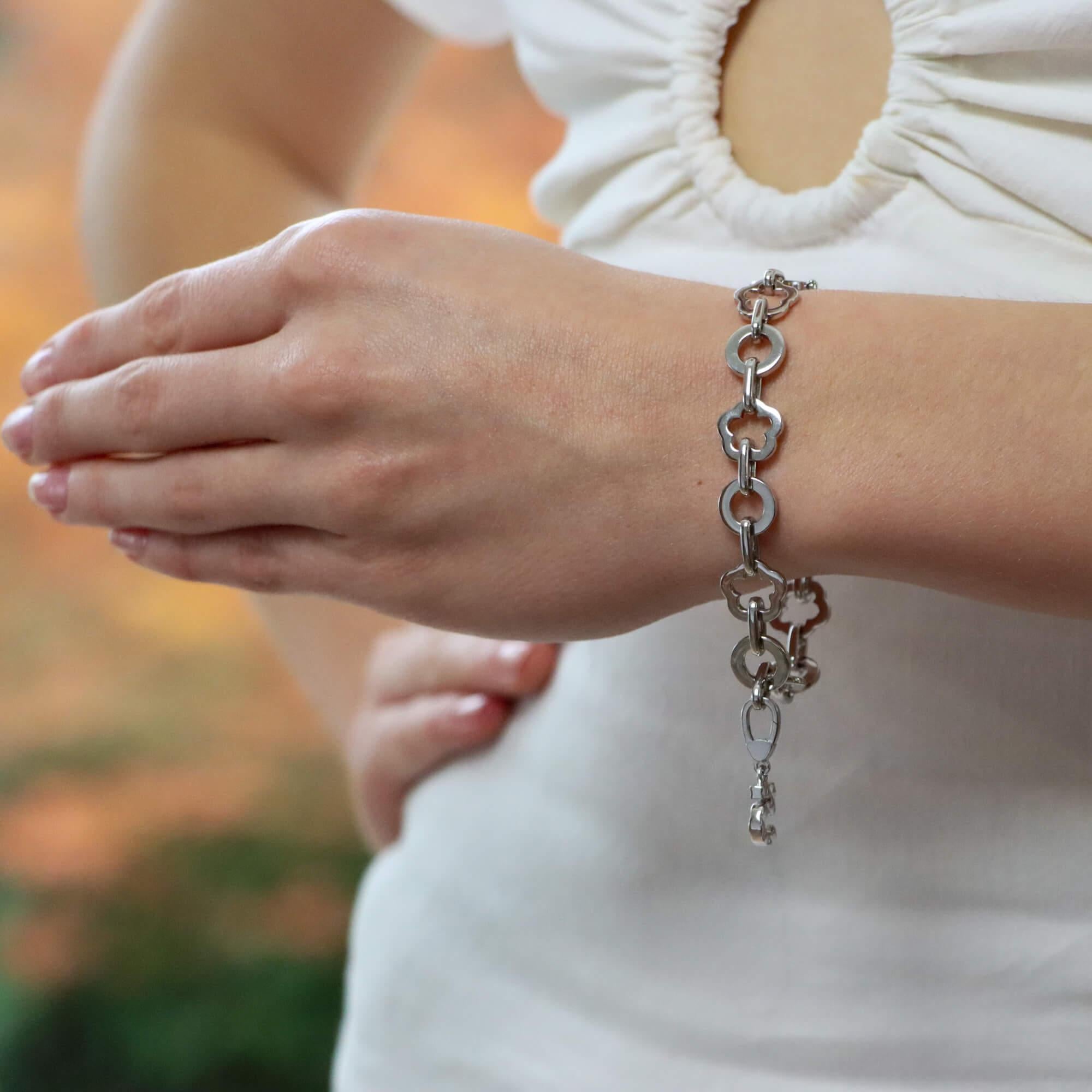 chanel charm bracelet silver