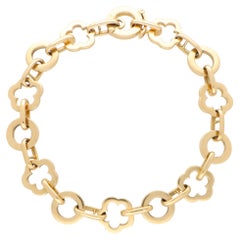 Vintage Chanel Camélia Link Bracelet Set in Solid 18k Yellow Gold