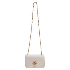 Vintage Chanel Camellia Flap Bag with Gold Hardware