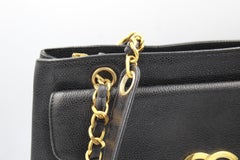 Vintage Chanel Caviar  Shopper Bag with Mademoiselle Timeless Clasp