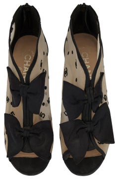 Vintage Chanel "CC" S/S 2009 Bowtie Booties