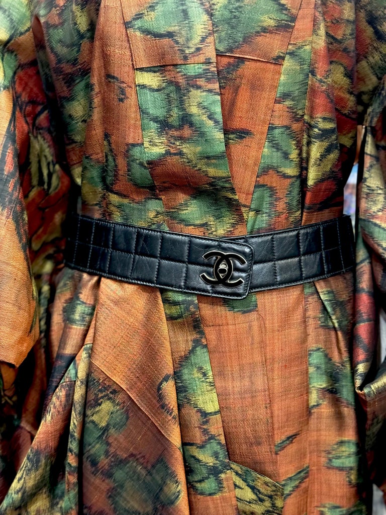 1990’s Chanel Brown Leather CC Turnlock Belt with Palladium Hardware Chanel Brown Leather CC Belt 85 CM Chanel | TLC main image 3