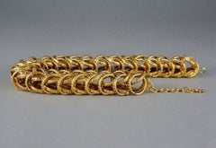 Vintage CHANEL Chunky Ring Link Chain Choker Necklace
