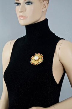 Vintage CHANEL Muschel Gripoix Perlenbrosche